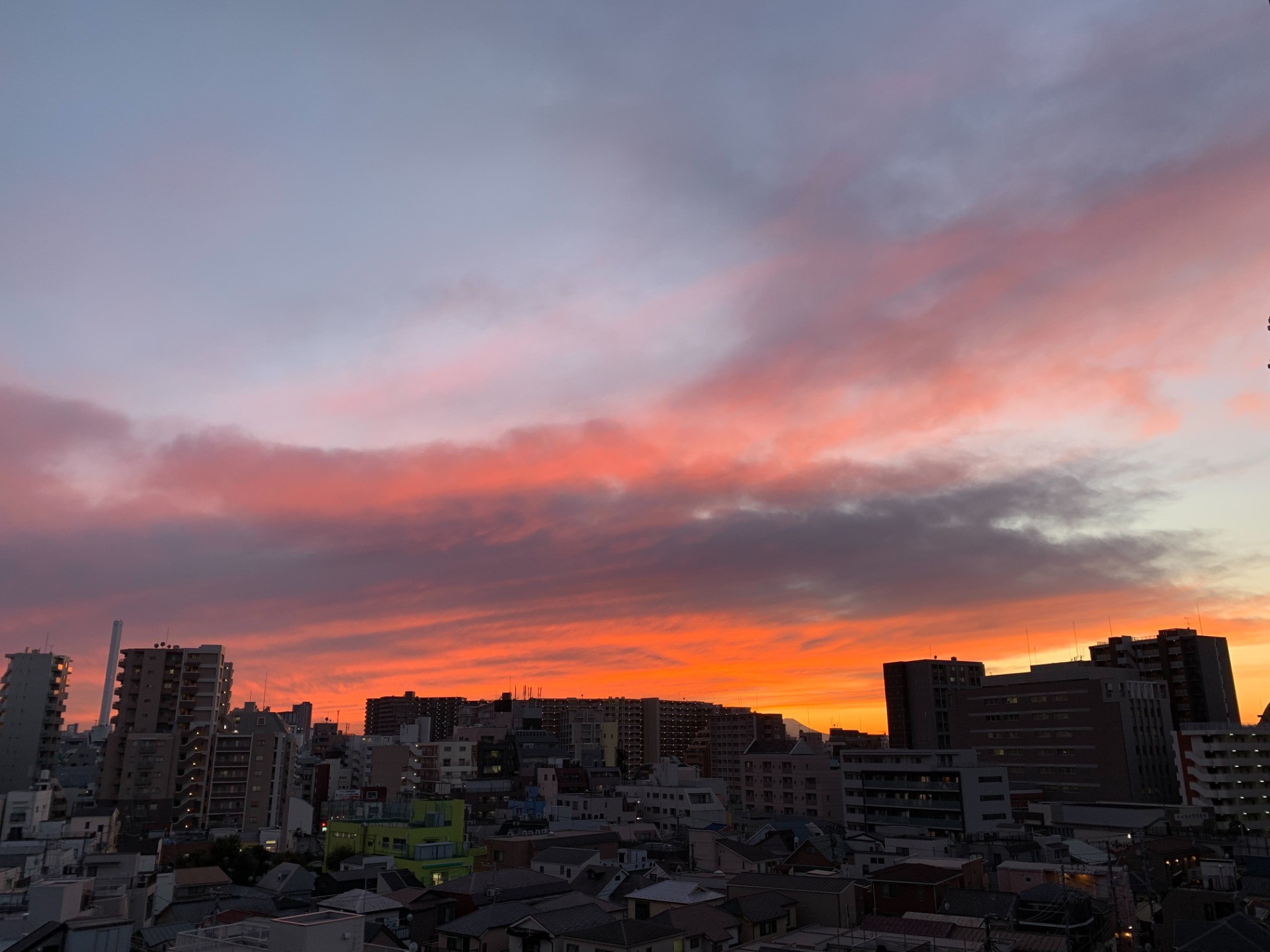 綺麗な夕日が見られました🌇