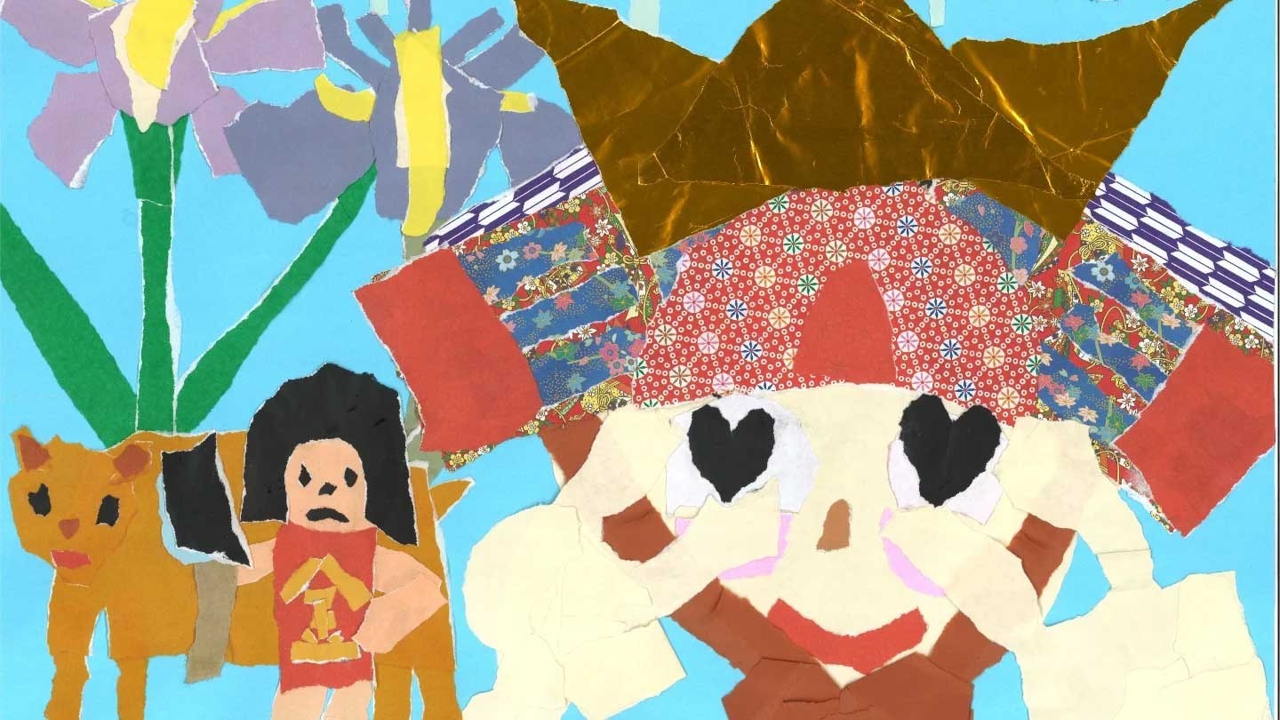 ワークプレイス アミカのInstagram更新　ちぎり絵カレンダー5月作品『甥の兜』を紹介